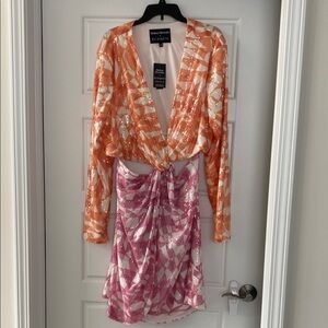 Eloquii Orange Sequin Dress
